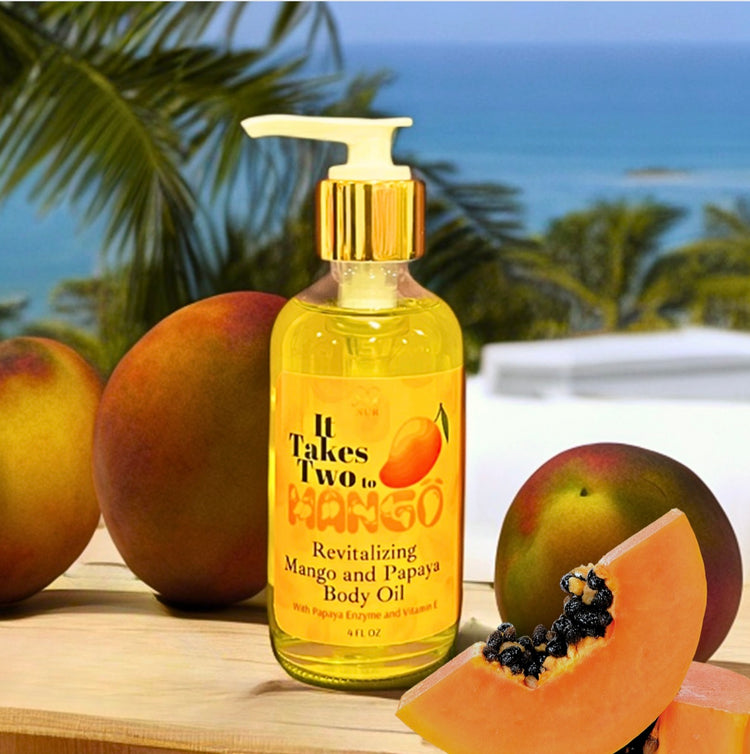 Organic Vanuatu Coconut Body Oil, Scented With MANGO! 135ml, Natural Skin  Care.